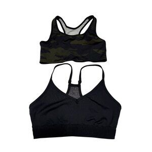 2 Victorias Secret Pink Ultimate Sports Bra Camouflage Black Small